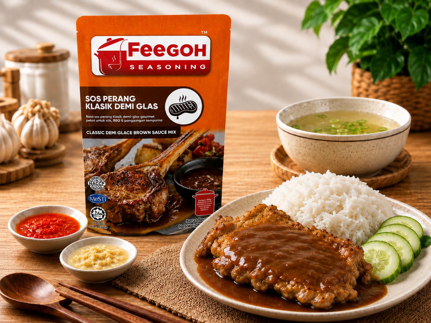 FEEGOH Brown Sauce with chicken chop
